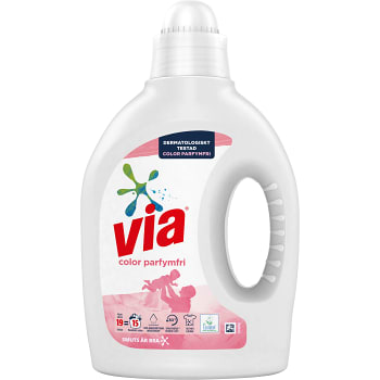 Flytande Tvättmede Color Parfymfri 760ml Via