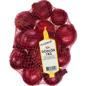 Röd lök 1kg Klass 1 ICA | Handla mat online från din lokala ICA-butik