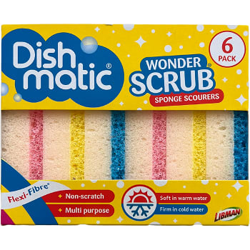 Rengöringssvamp Wonder Scrub 6-pack Dishmatic