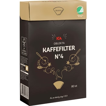 Kaffefilter 1x4 oblekta 80-p ICA