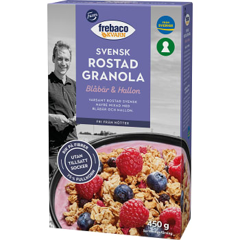 Granola Blåbär &amp; Hallon 450g Frebaco