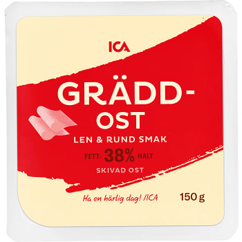 Gräddost mild skivad 38% 150g ICA