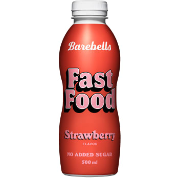Måltidsersättning Dryck Fast Food Strawberry 500ml Barebells