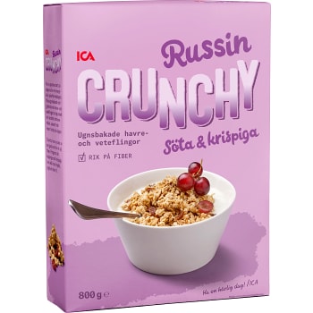 Flingor Crunchy Russin Mindre socker 800g ICA