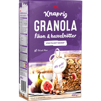 Granola Fikon &amp; hasselnötter 450g ICA