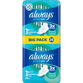 Binda Ultra Normal med vingar size 1 26-p Always