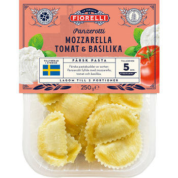 Panzerotti Tomat Basilika &amp; Mozzarella färsk 250g Fiorelli