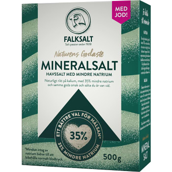 Havssalt Finkornigt Mindre Natrium 500g Falksalt