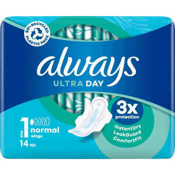 Binda Ultra Normal med vingar size 1 14-p Always