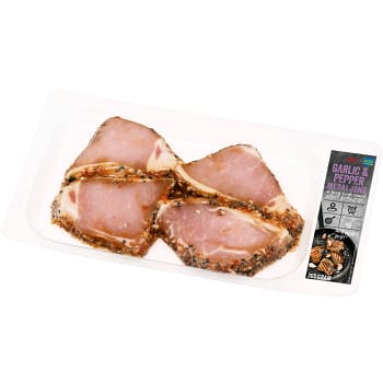 Fläskytterfilé Medaljonger Vitlök &amp; Peppar 300g ICA