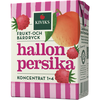 Lättdryck Hallon persika Koncentrat 2dl Kiviks