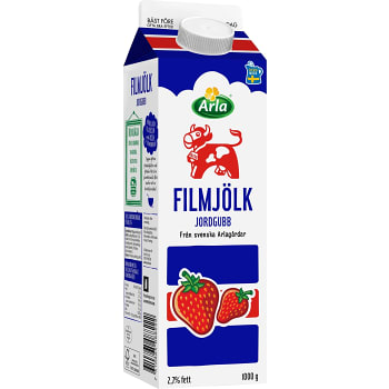 Filmjölk Jordgubb 2,7% 1000g Arla Ko®