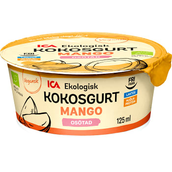 Kokosgurt Mango Mjölkfri Ekologisk 125ml ICA