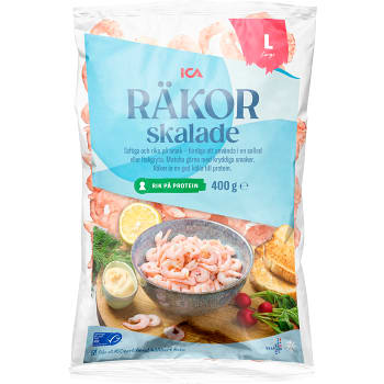 Stora skalade räkor 400g ICA