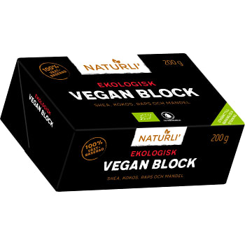 Vegan Block Växtbaserat Ekologisk 200g Naturli'