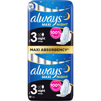 Bindor Maxi Night Pads 18-p Always