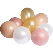 Ballong guld/rosa mix 8-p Happy Party