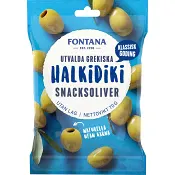 Snacksoliver Halkidiki naturella 70g Fontana