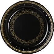 Tallrik Louise svart 26cm 8-p ICA