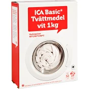 Tvättmedel Vit 1kg Miljömärkt ICA Basic