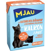 Kattmat Paté med kalkon 370g Mjau