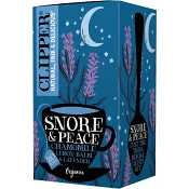 Te Snore and Peace Infusion Kamomill, lavendel & citronmeliss Ekologiskt 20-p Clipper