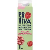 Fruktdryck Hallon Granatäpple 1l Proviva