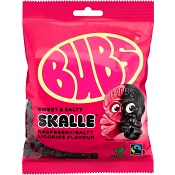 Godispåse Hallon Lakritsskalle 190g Bubs