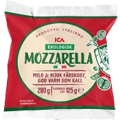 Mozzarella Ekologisk 125g ICA I love eco