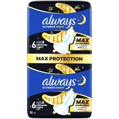 Binda Ultra Ultimate Night Pads S6 12-p Always