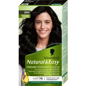 Hårfärg Natural & Easy Ebenholts Svart 590 1-p Schwartzkopf
