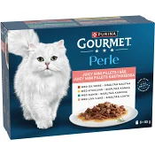 Kattmat Gourmet Perle Filé i sås 8-p 680g Purina