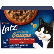 Kattmat i sås Sensations Countrys Selection 12-p 1020g Latz