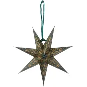 Stjärna Mini 20 cm grön / guld ICA.