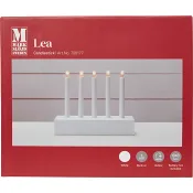 Batteriljusstake Vit 5L Lea Markslöjd.