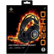 Hörlur Gaming RGB trådat.