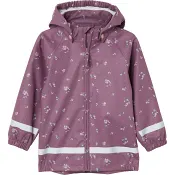 Regnjacka lila m blommor 86/92 mywear.