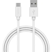 USB-A till USB-C 1m vit Smartline.