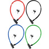 Cykellås kabel m 2 nycklar 4 sort