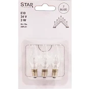 Reservlampa Twist 3-p E10 34V Star Trading