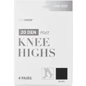 Knästrumpa 4p 20D svart onesize mywear