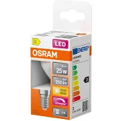 LED Klot Matt E14 250lm(25W) Dimbar Osram