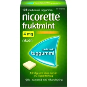 Nicorette Fruktmint Medicinskt tuggummi 4mg 105-p
