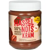 Hasselnötskräm 50% Mindre Socker 350g ICA