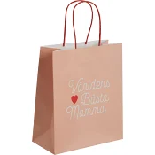 Presentpåse Bästa mamma hjärta 19x22 cm