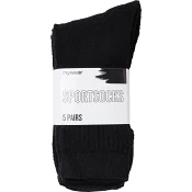 Sportsocka 5p svart 37/40 mywear