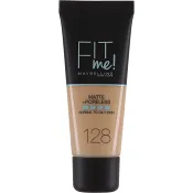 Foundation Fit Me Matte & Poreless Warm Nude 128 30ml Maybelline