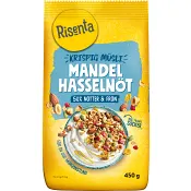 Krispig Müsli Mandel & Hasselnöt 450g Risenta