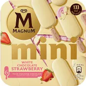 Glass Strawberry white mini 6-p Magnum