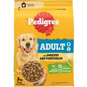 Hundmat Adult Fågel med fjäderfä och grönsaker 3000 Gram Pedigree